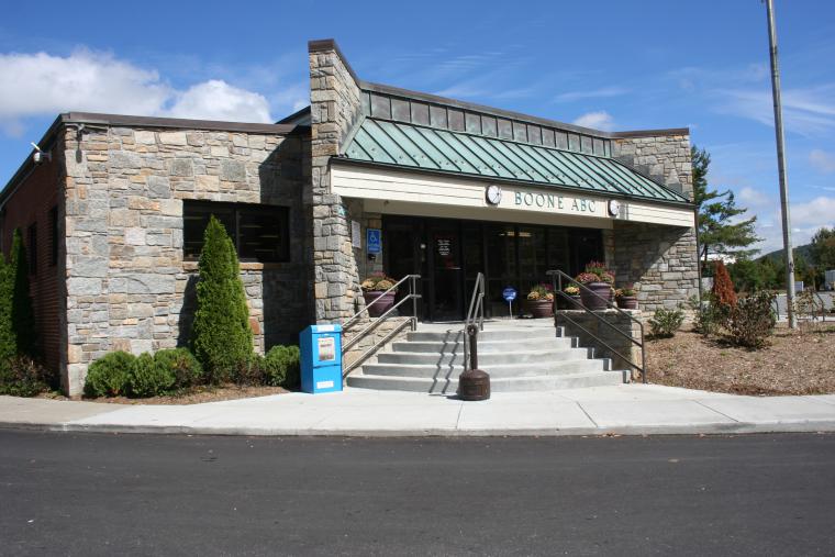 Front entrance of Boone ABC store